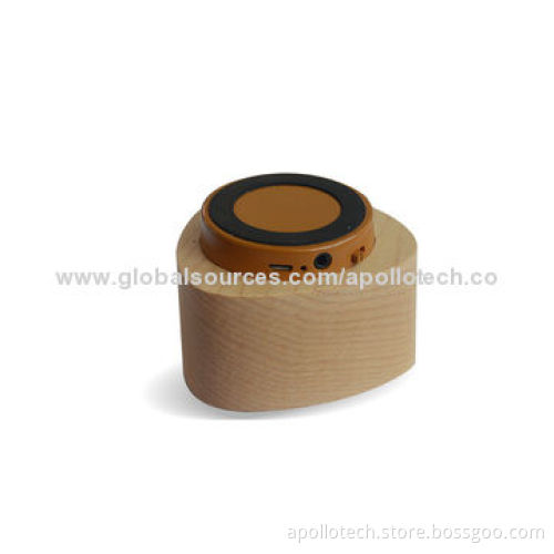 Portable Bluetooth Speakers, Measures 83.5 x 84 x 36mm, 120g, Wooden Material, V4.0+EDR BT Version